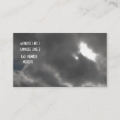 Cooler Dark Stormy Sky Print Mental Health Counsel Visitenkarte (Rückseite)