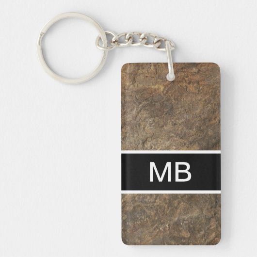 Cooler das Monogramm-Schlüsselanhänger der Männer Schlüsselanhänger (Vorderseite)