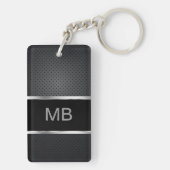 Cooler das Monogramm-Schlüsselanhänger der Männer Schlüsselanhänger (Rückseite)