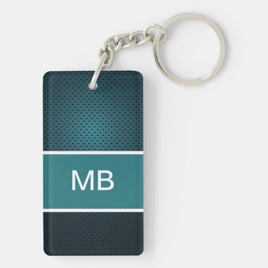 Cooler das Monogramm-Schlüsselanhänger der Männer Schlüsselanhänger (Rückseite)