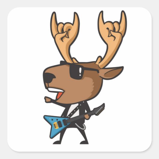 COOLER DEEROCKER QUADRATISCHER AUFKLEBER (Vorderseite)