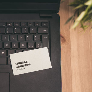 Cooler Designer Brown Paper Texture Consultant Visitenkarte