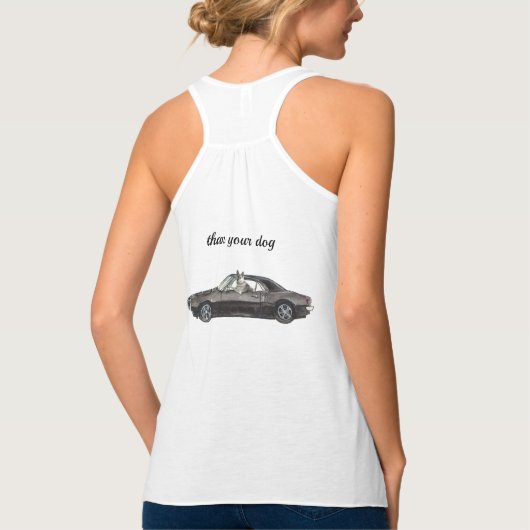 Cooler deutscher Hirte im klassischen Muskelwagen Tank Top (Rückseite)