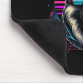 Cooler deutscher Schäferhund Dog Retrofuturismus A Mousepad (Ecke)