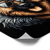 Cooler deutscher Schäferhund Dog Viking Art Christ Poster (Ecke)