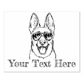 Cooler Deutscher Schäferhund Gummistempel (Prägung)