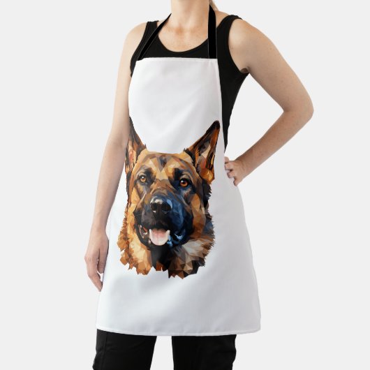 Cooler deutscher Schäferhund im Polygonstil Classi Schürze (InSitu)