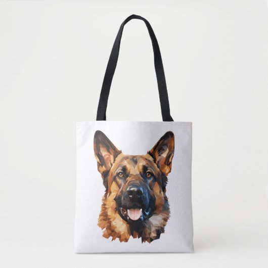 Cooler deutscher Schäferhund im Polygonstil Classi Tasche (Vorderseite)