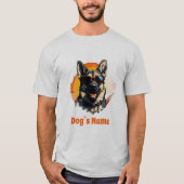Cooler deutscher Schäferhund mit Sonnenbrille T-Shirt (Vorderseite)
