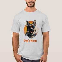 Cooler deutscher Schäferhund mit Sonnenbrille T-Shirt