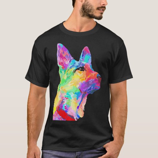 Cooler deutscher Schäferhund T-Shirt (Vorderseite)