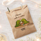 Cooler Dino isst Süßigkeiten Geschenktütchen (Ausgeschnitten)
