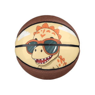 Cooler Dinosaur mit Sonnenbrille Lustiger Süßer Ki Mini Basketball