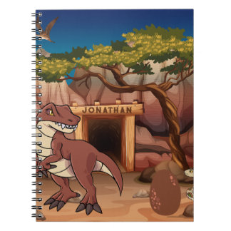 Cooler Dinosaur Personalisierte Cartoon für Kinder Notizblock