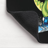 Cooler Dinosaur Snowboarden Skiing Dabbing T Rex S Mousepad (Ecke)