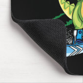 Cooler Dinosaur Snowboarden Skiing Dabbing T Rex S Mousepad (Ecke)
