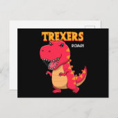 Cooler Dinosaurier-Cartoon Postkarte (Vorne/Hinten)