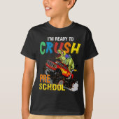 Cooler Dinosaurier Ich bin bereit, die Vorschule z T-Shirt (Vorderseite)