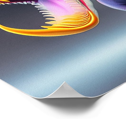 Cooler Dinosaurier - Kunstdruck Poster (Ecke)