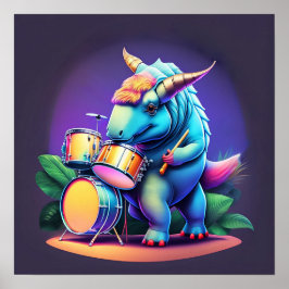 Cooler Dinosaurier - Kunstdruck Poster