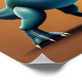 Cooler Dinosaurier - Kunstdruck Poster (Ecke)