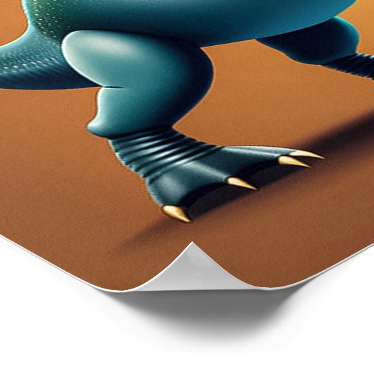 Cooler Dinosaurier - Kunstdruck Poster (Ecke)