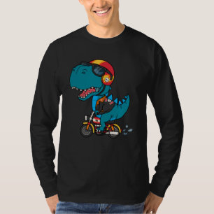 Cooler Dinosaurier mit einem Motorrad T-Shirt