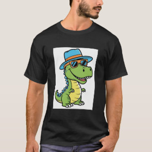 Cooler Dinosaurier mit Sonnenbrille und Hay T-Sh T-Shirt