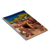 Cooler Dinosaurier Personalisierter Cartoon für Ki Notizblock (Rechte Seite)