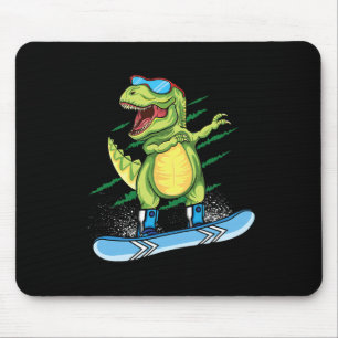 Cooler Dinosaurier Snowboarden Skiabbing T Rex Sn Mousepad