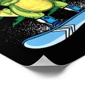 Cooler Dinosaurier Snowboarden Skiabbing T Rex Sn Poster (Ecke)