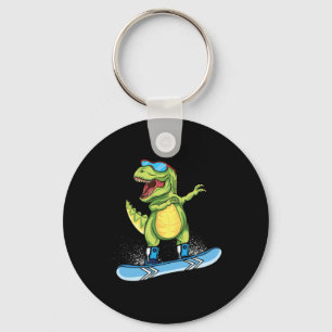 Cooler Dinosaurier Snowboarden Skiabbing T Rex Sn Schlüsselanhänger