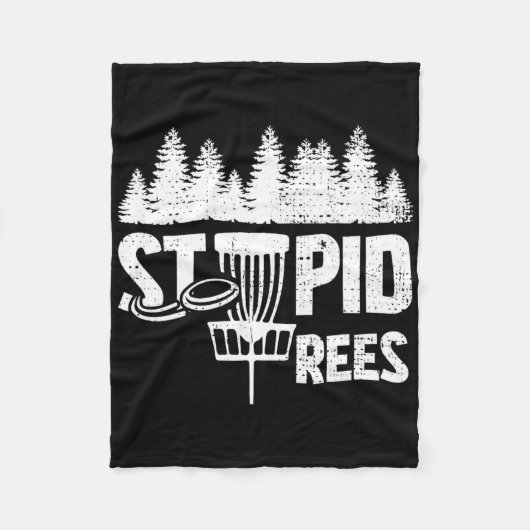 Cooler Disc-Golf-Spieler-Zitat Ich Dummer Baum Fleecedecke (Vorderseite)