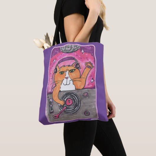 Cooler DJ Cat Marker Kunstdruckerei Design Spaß Tasche (Von Nahem)