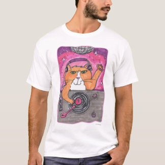 Cooler DJ Cat Marker Kunstmuseum T-Shirt