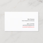 Cooler DJ Gold Kopfhörer Rote Musik Visitenkarte (Rückseite)