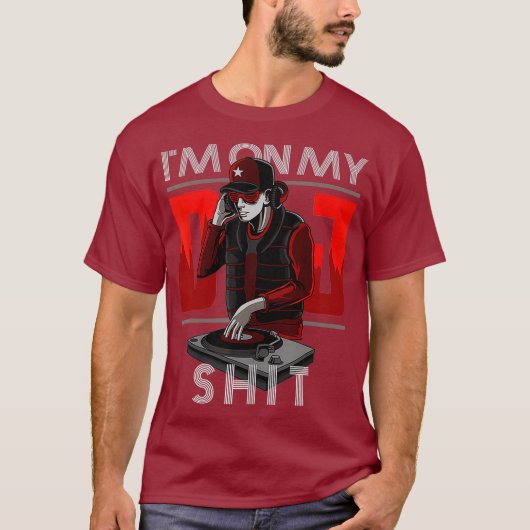 Cooler DJ Image Disk Jockey Meme Mixer Headset T-Shirt (Vorderseite)