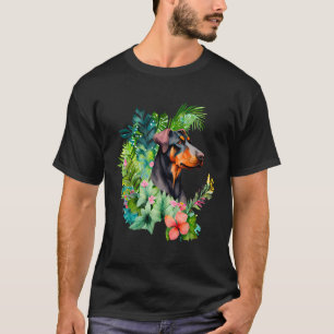 Cooler Doberman Art Malerei Graphic Colorful Fun D T-Shirt