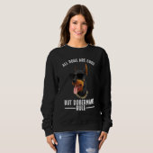 Cooler Doberman für Männer Dobermann Pinscher Welp Sweatshirt (Vorne ganz)