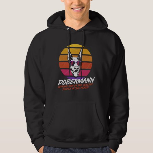 Cooler Dobermann Hoodie (Vorderseite)