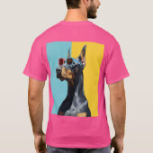 Cooler Dobermann mit Sonnenbrille T-Shirt (Rückseite)