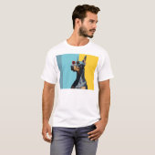 Cooler Dobermann mit Sonnenbrille T-Shirt (Vorne ganz)