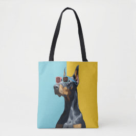 Cooler Dobermann mit Sonnenbrille Tasche