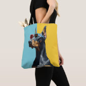 Cooler Dobermann mit Sonnenbrille Tasche (Von Nahem)