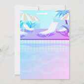 Cooler Dog Pool Party Geburtstagseinladung Einladung (Rückseite)