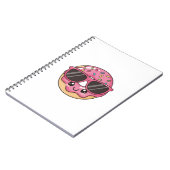 Cooler Donut mit Sonnenbrille Notizblock (Linke Seite)