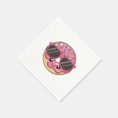 Cooler Donut mit Sonnenbrille Serviette (Ecke)