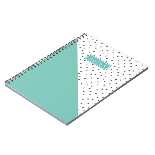 Cooler Doodle-Farbblock Retro-Muster der 90er Jahr Notizblock (Linke Seite)