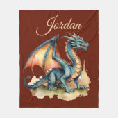 Cooler Drache Fleecedecke (Vorderseite)