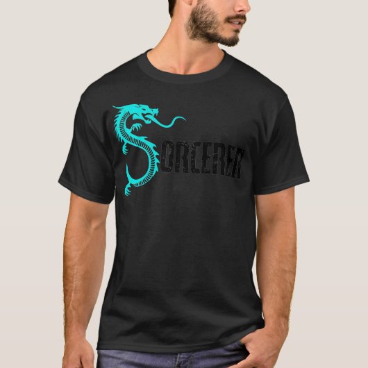 Cooler Drachenfeuer-Zauberer-Zauberer T-Shirt (Vorderseite)